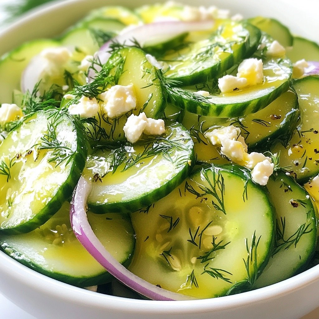 No-Cook Quick Lemon Dill Cucumber Salad Delight