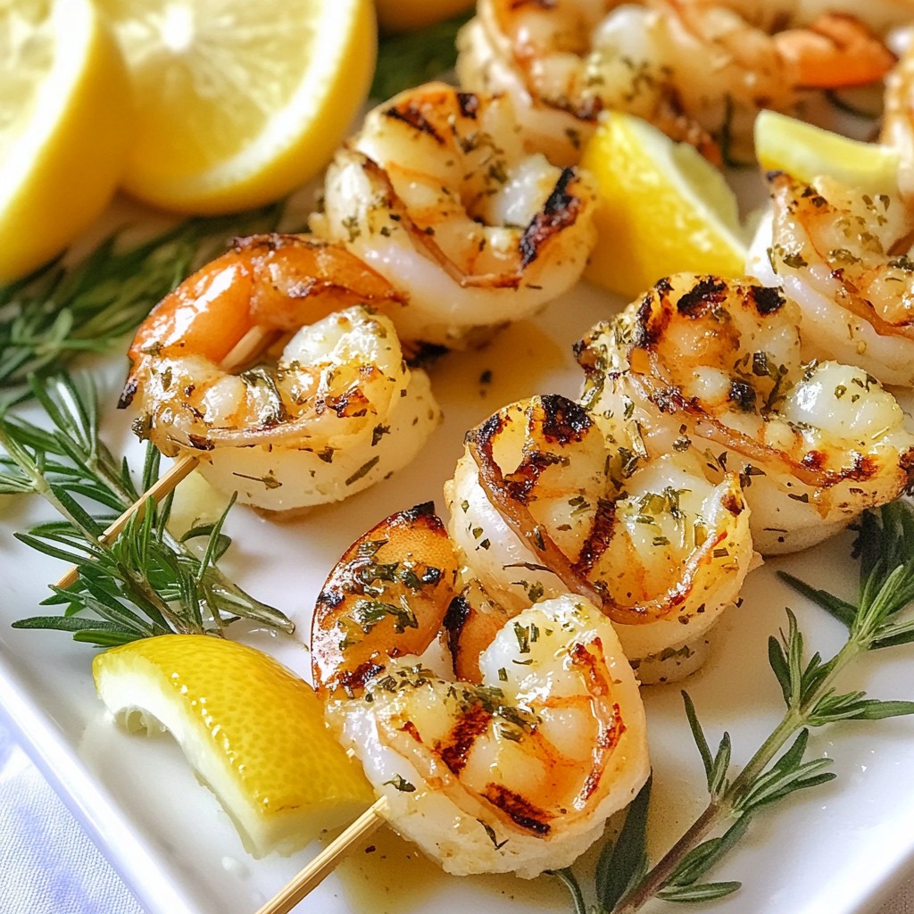 Fast Lemon Herb Grilled Shrimp Skewers Recipe Delight