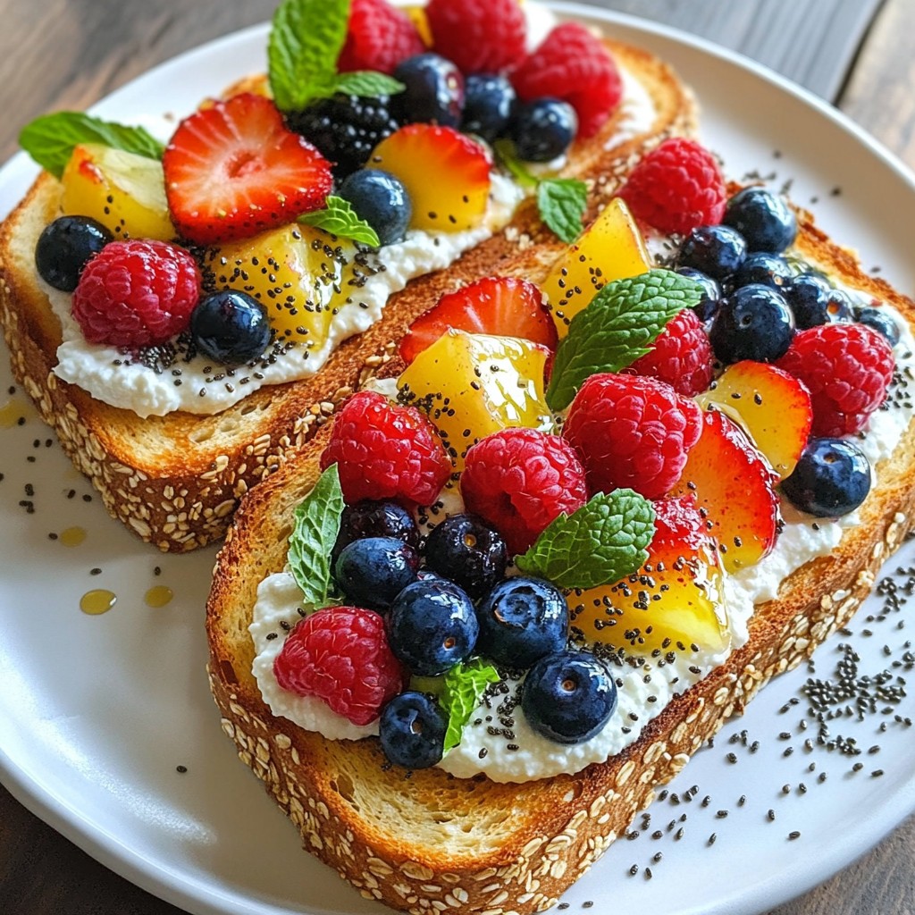 Speedy Ricotta Berry Breakfast Toast Delight