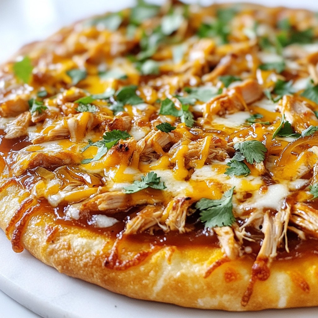 BBQ Chicken Pizza with Caramelized Onions Delight
