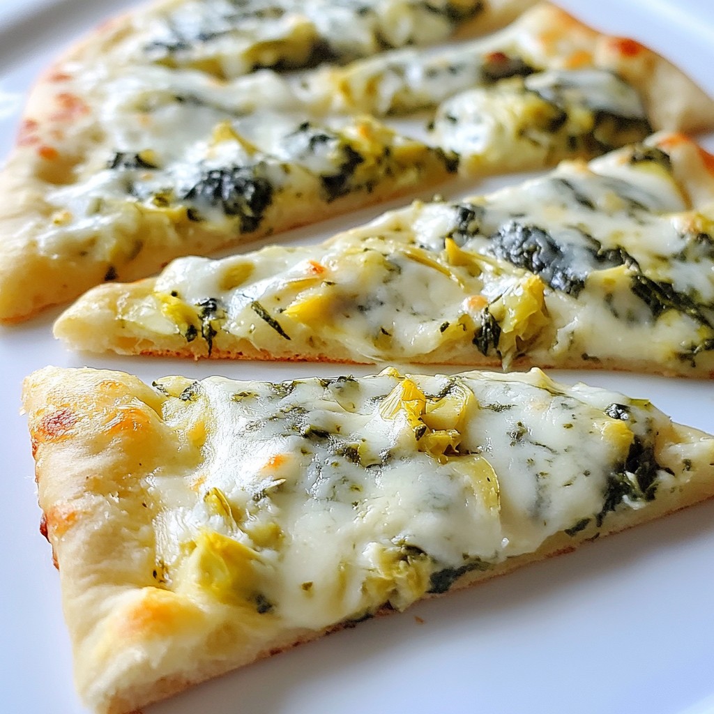 5-Ingredient Creamy Spinach Artichoke Flatbreads Delight