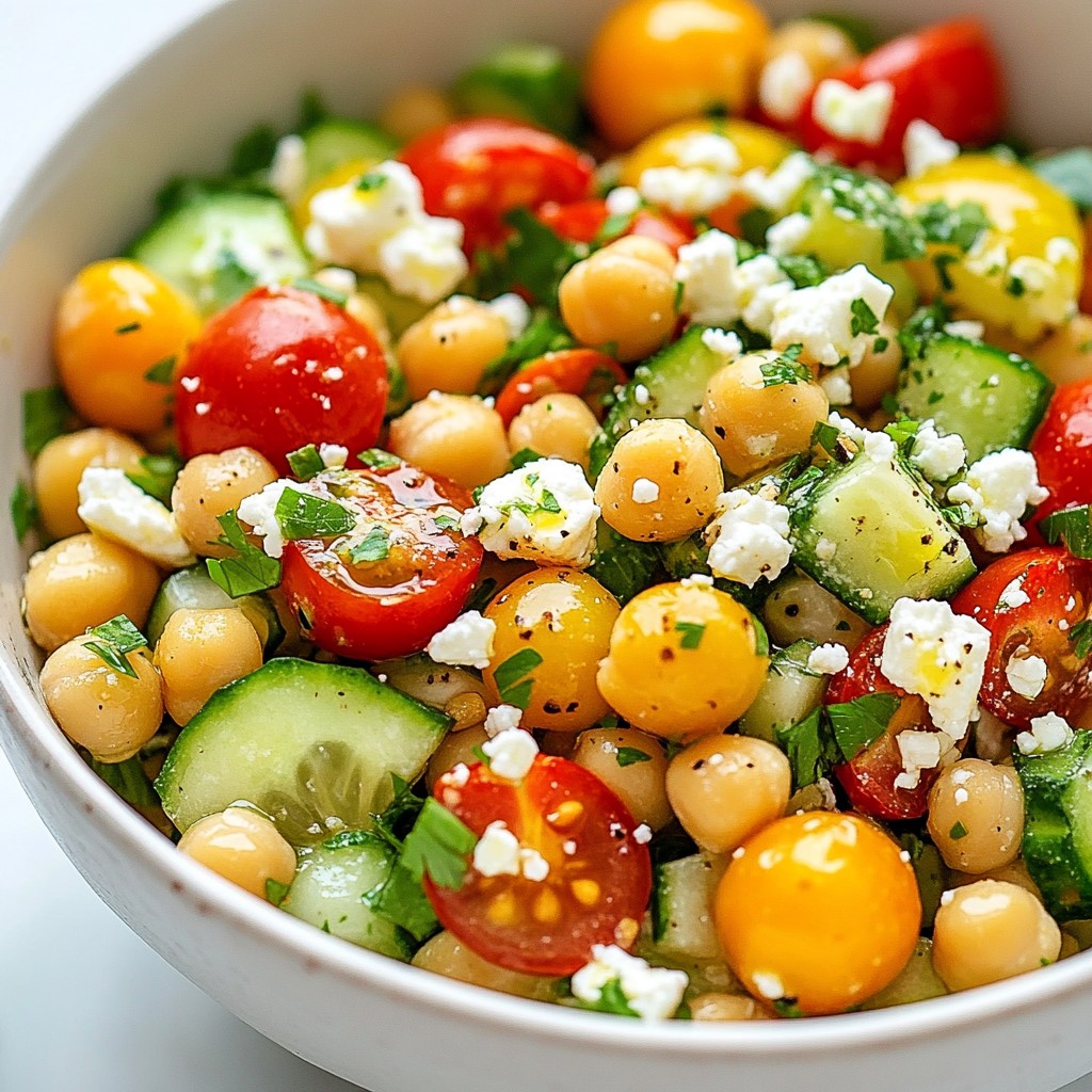 No-Cook Quick Tangy Chickpea Salad Delight