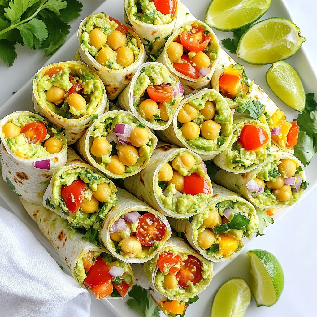 Fast Chickpea Avocado Salad Wraps for Quick Meals