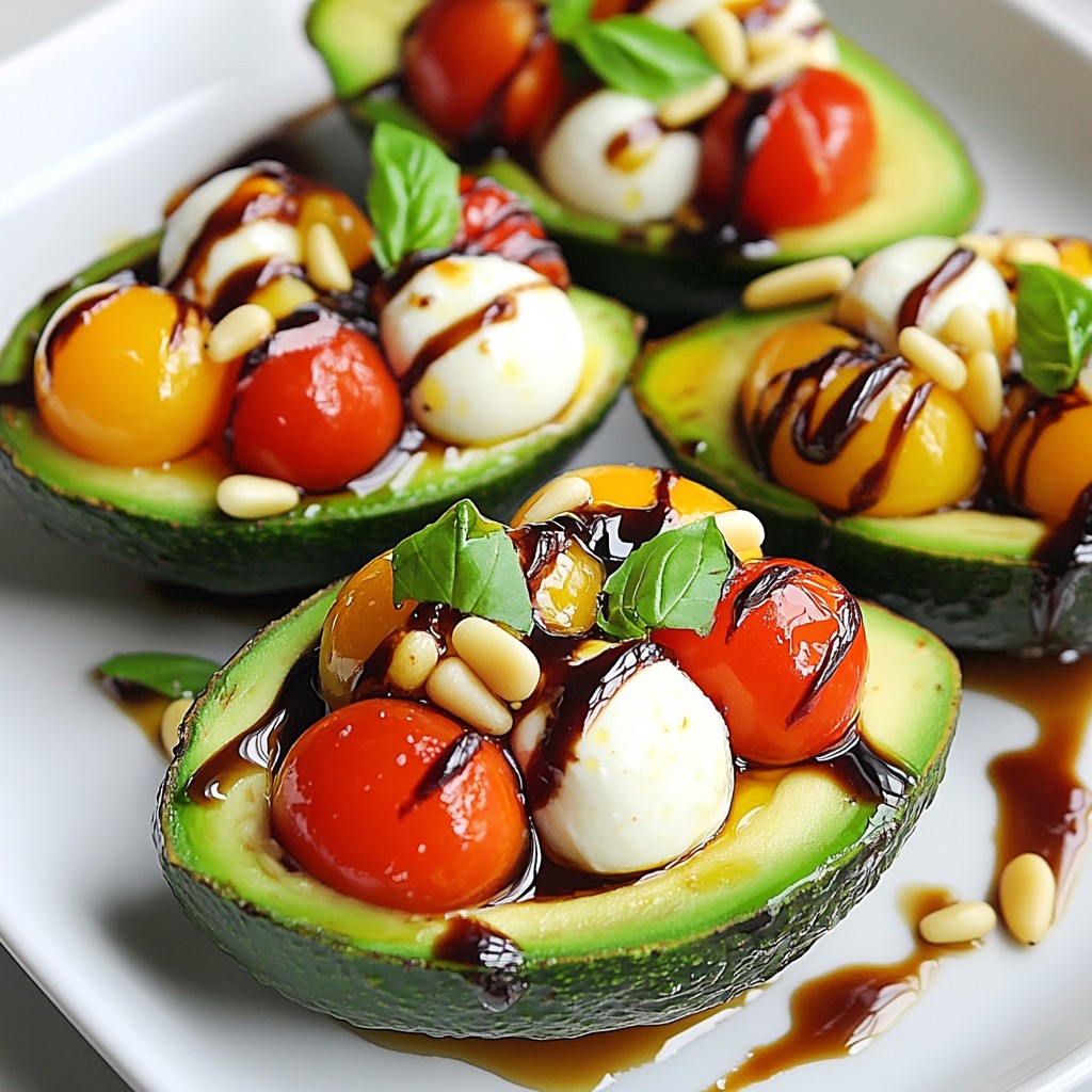 Caprese Stuffed Avocados Fresh and Flavorful Recipe