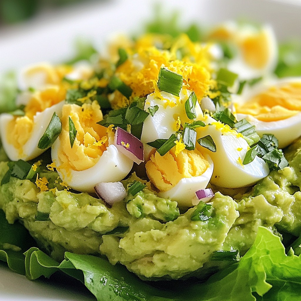 Avocado Egg Salad with Lemon Fresh and Flavorful