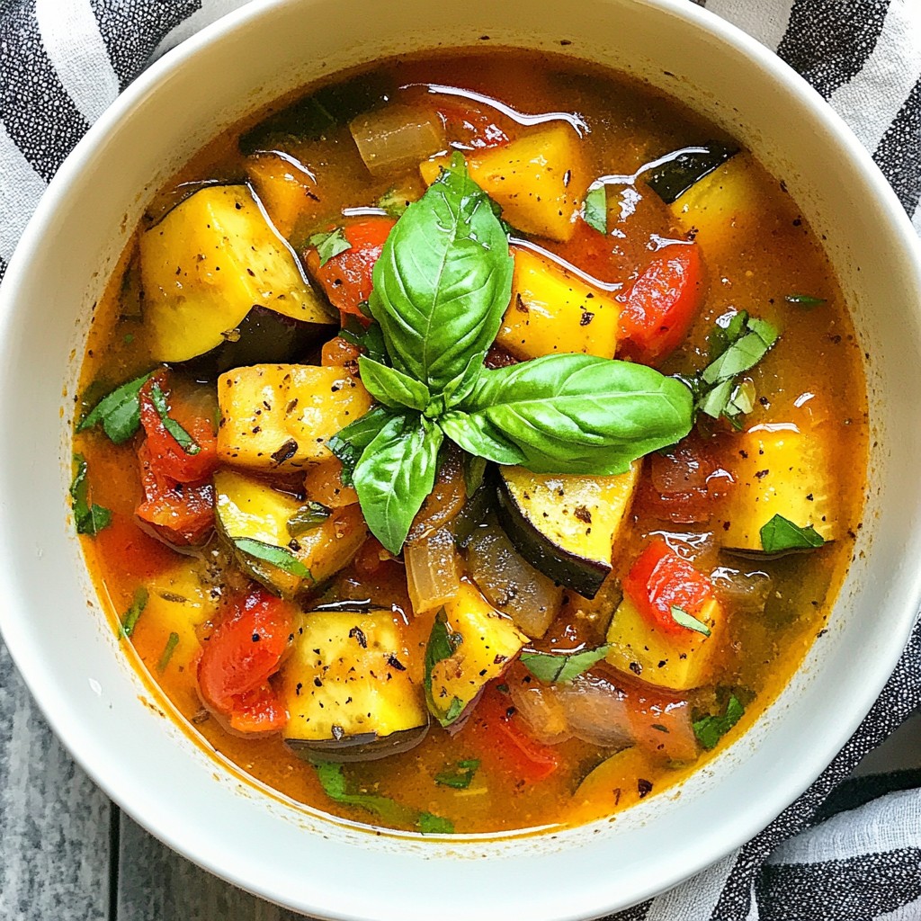 Ratatouille Veggie Soup Rich in Flavor and Healthy