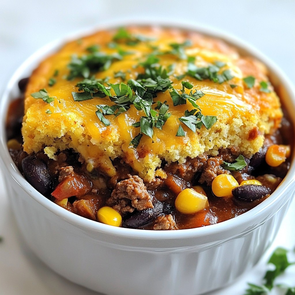 Slow Cooker BBQ Beef Cornbread Casserole Delight
