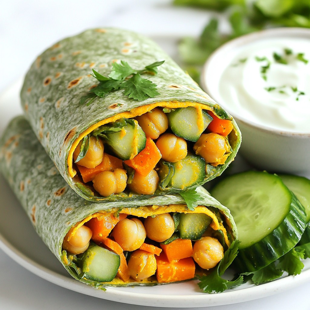 Quick Curried Chickpea Vegetable Wraps Delight Meal