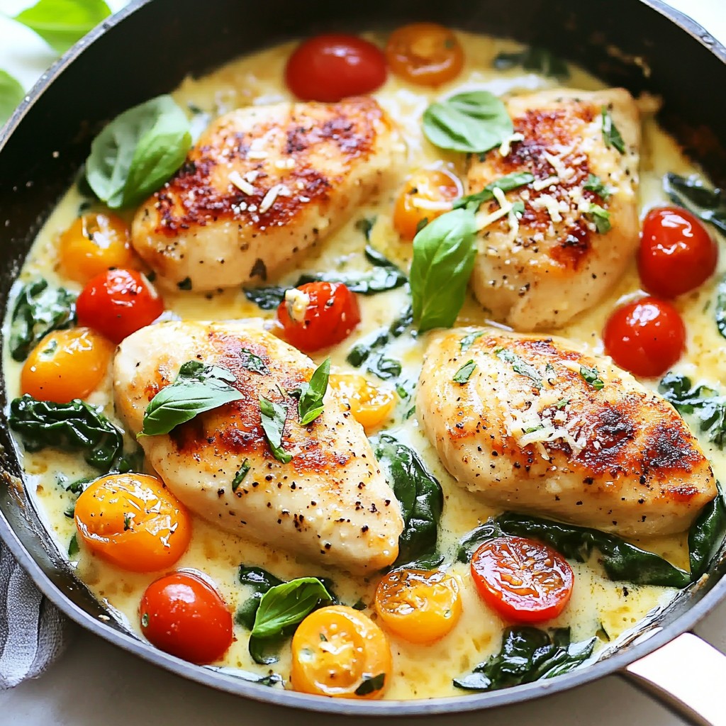 Creamy Tuscan Chicken Skillet Delicious Dinner Recipe