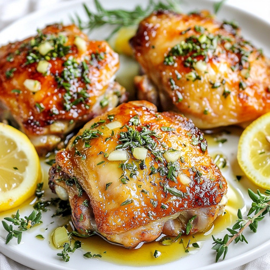 Baked Chicken Thighs with Herb Butter Flavor Boost