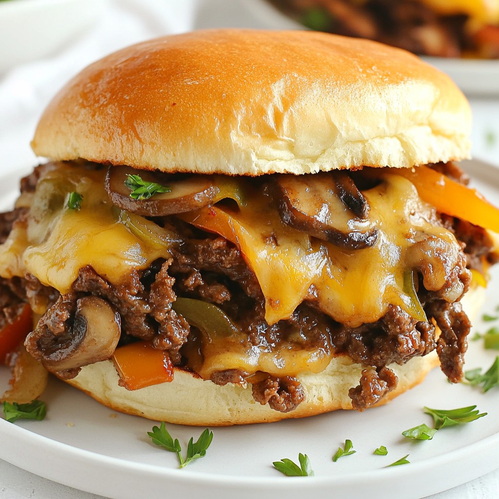 Philly Cheesesteak Sloppy Joes Delightful and Simple