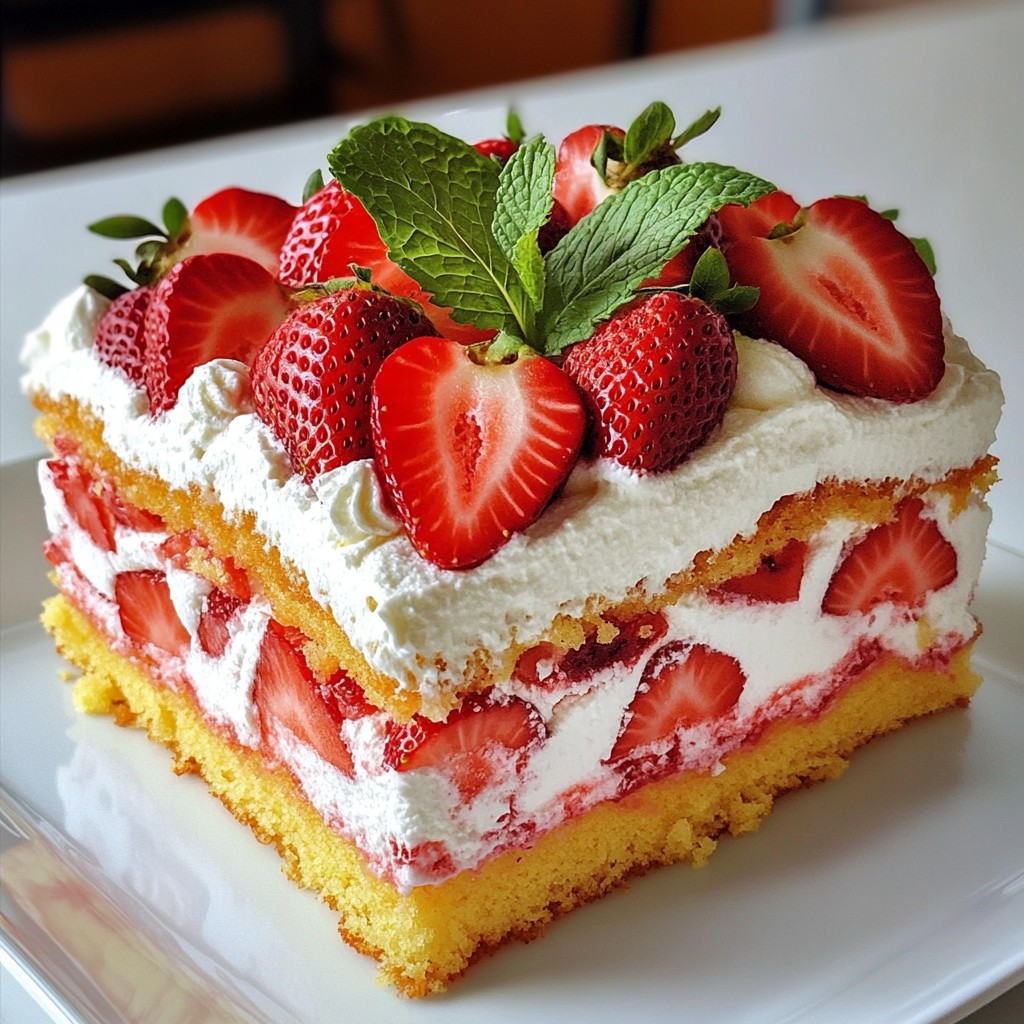 Layered Strawberry Sponge Cake Delightful and Easy Recipe