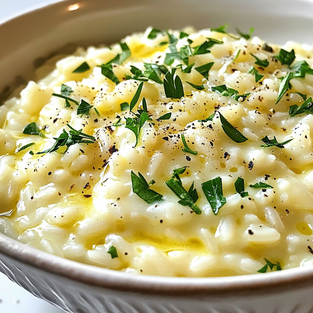 5-Ingredient Creamy Garlic Herb Risotto Delight