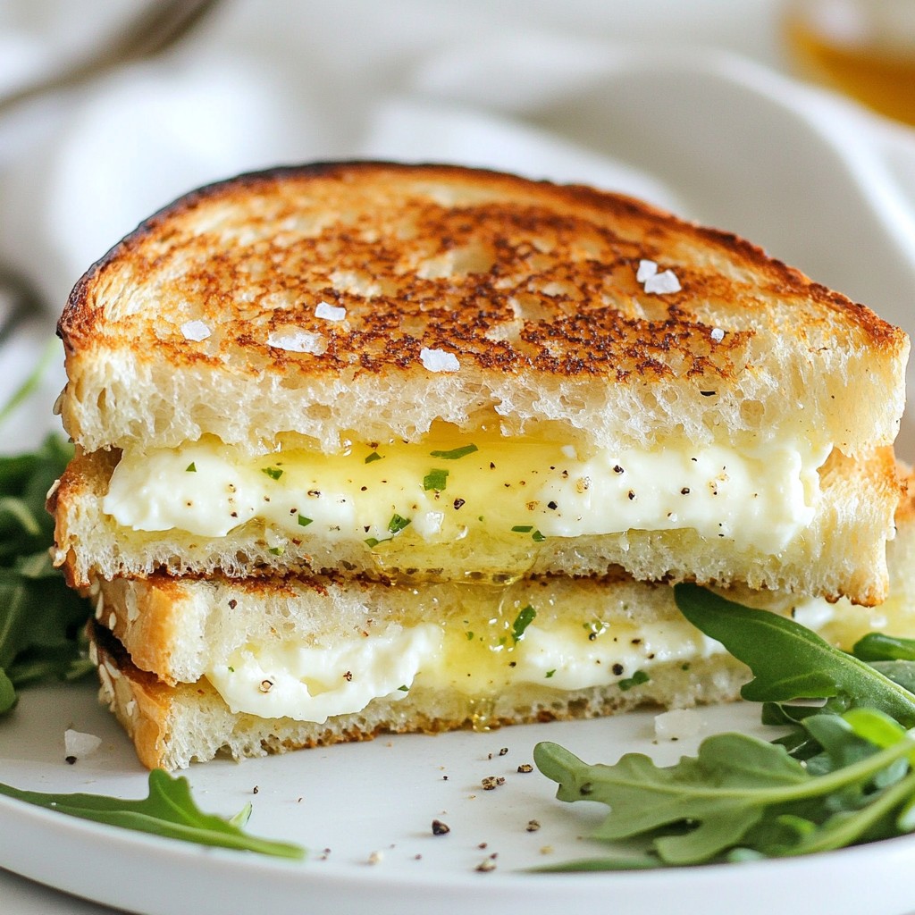 Goat Cheese Grilled Cheese with Honey Indulgent Delight