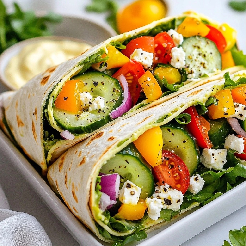 Fast Greek Veggie Hummus Wraps for Easy Meals
