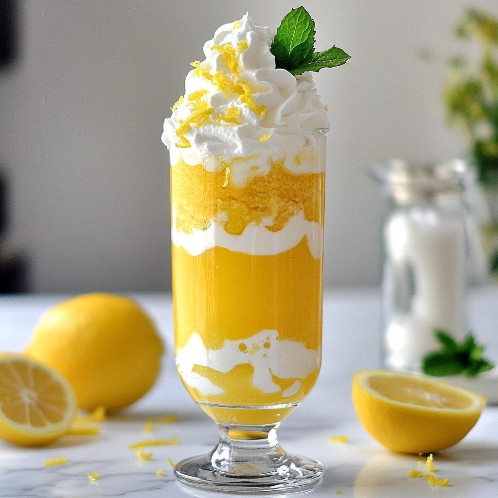 Creamy Limoncello Float Refreshing Dessert Delight