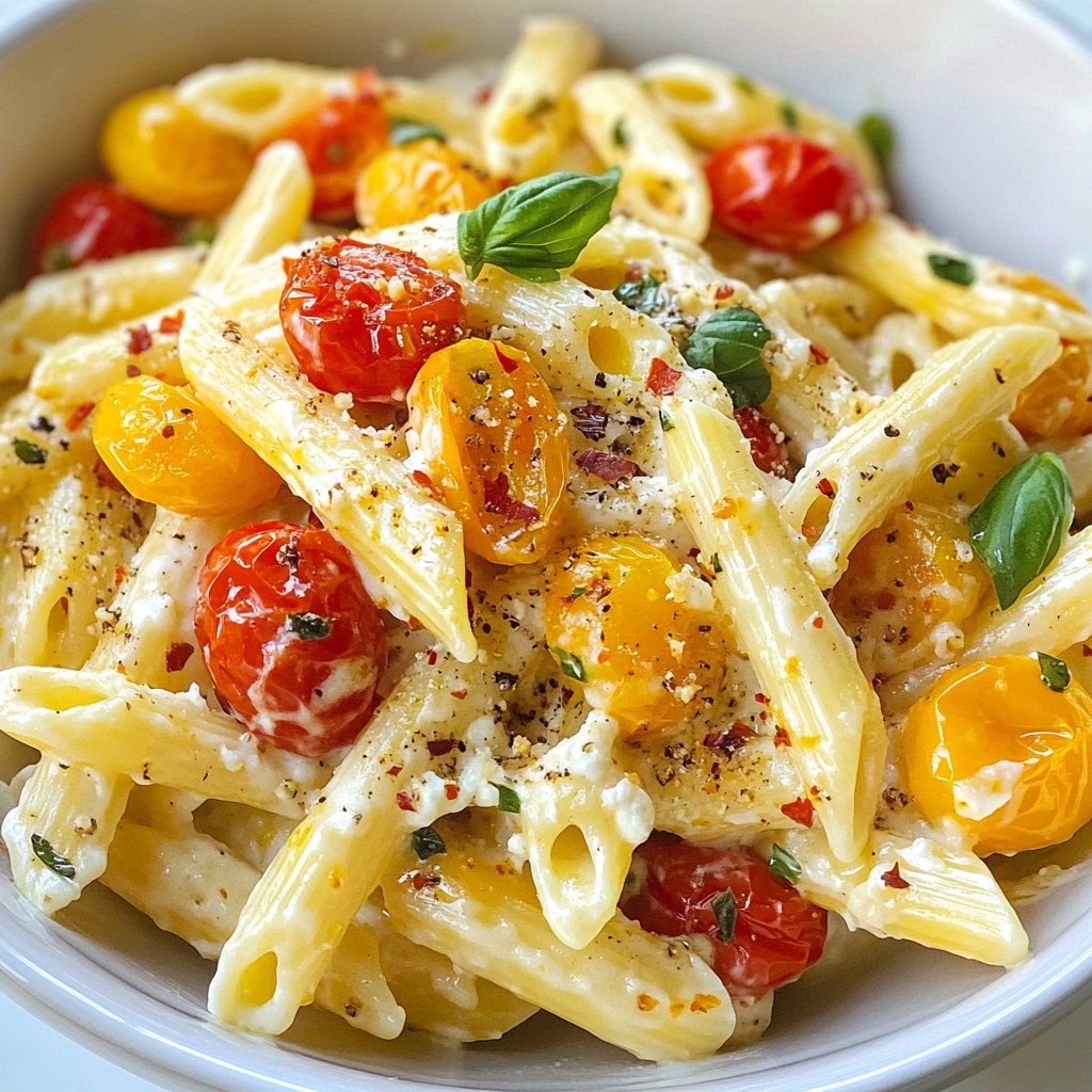 TikTok Feta Tomato Pasta Simple and Flavorful Dish