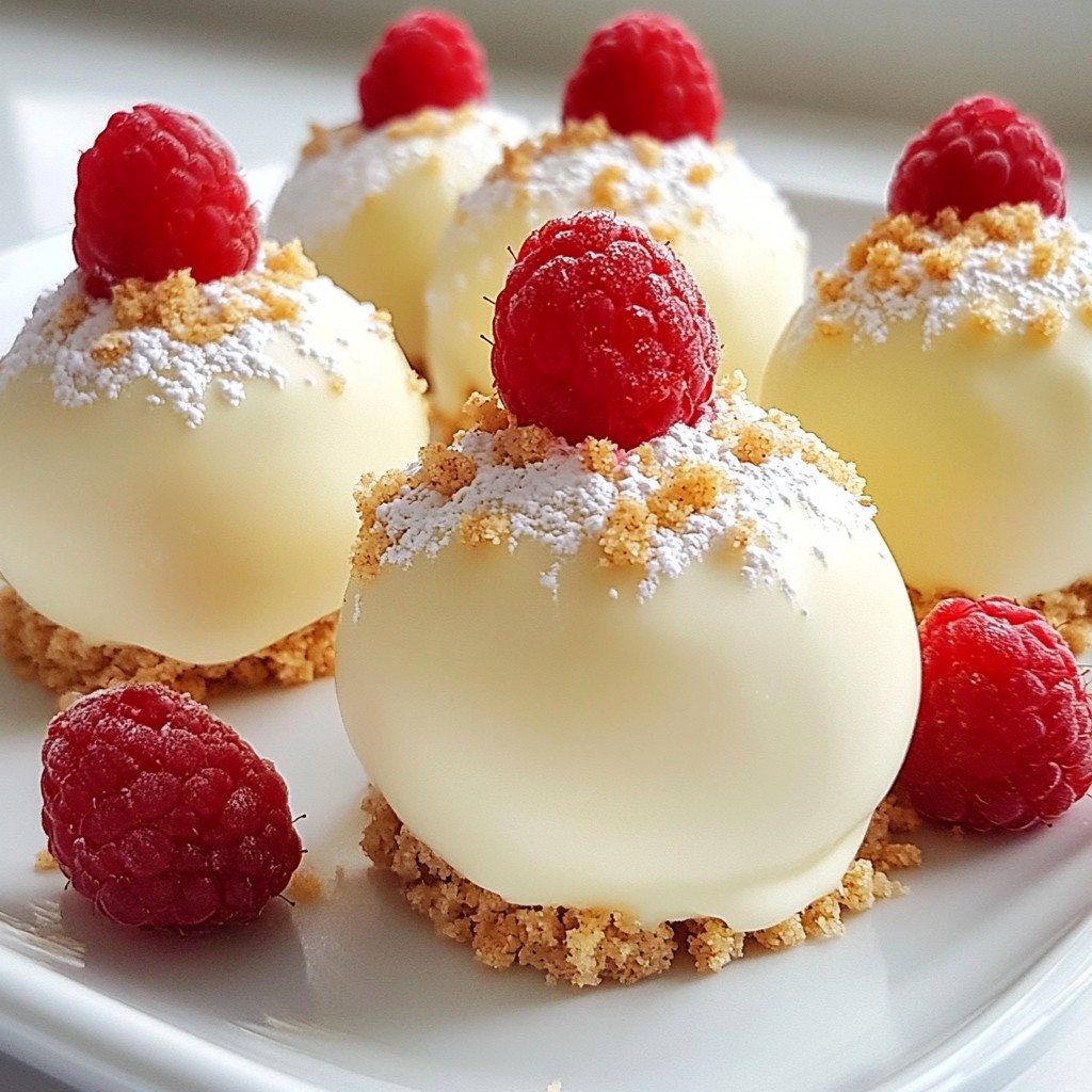 White Chocolate Raspberry Cheesecake Balls Delight