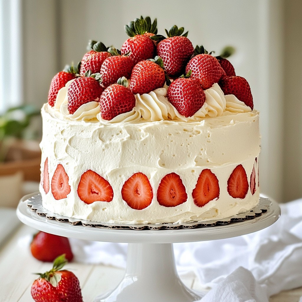 Strawberry Vanilla Cake Delightfully Sweet Treat