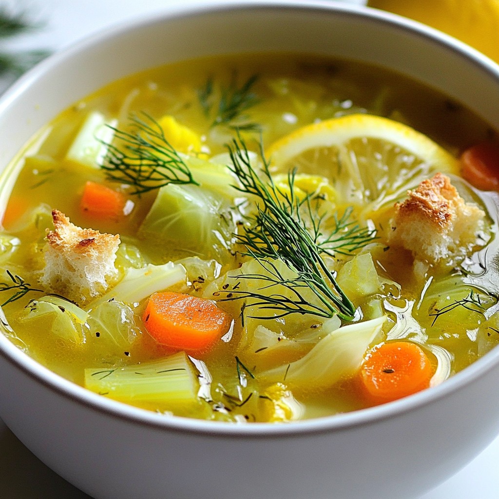 Lemon Dill Cabbage Soup Flavorful and Simple Recipe
