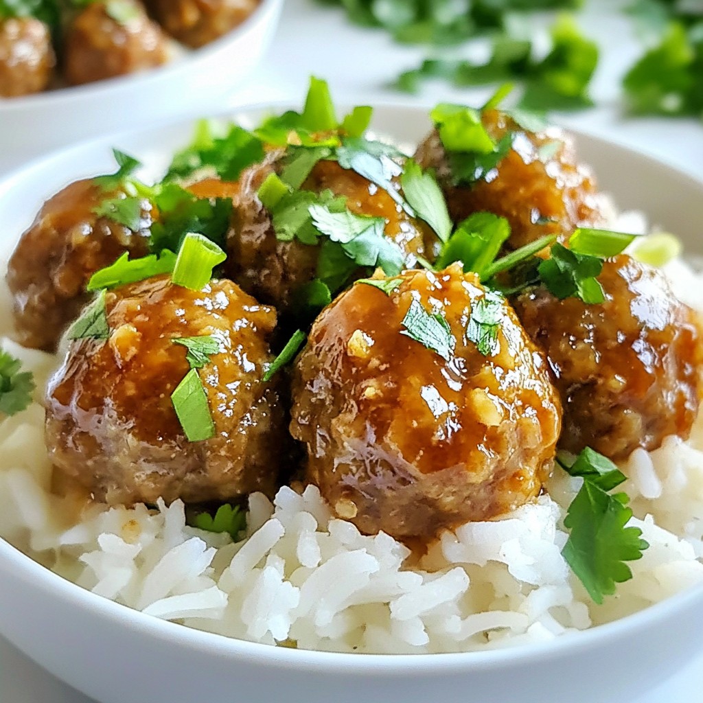Honey Garlic Meatball Rice Bake Delightful Dinner Dish