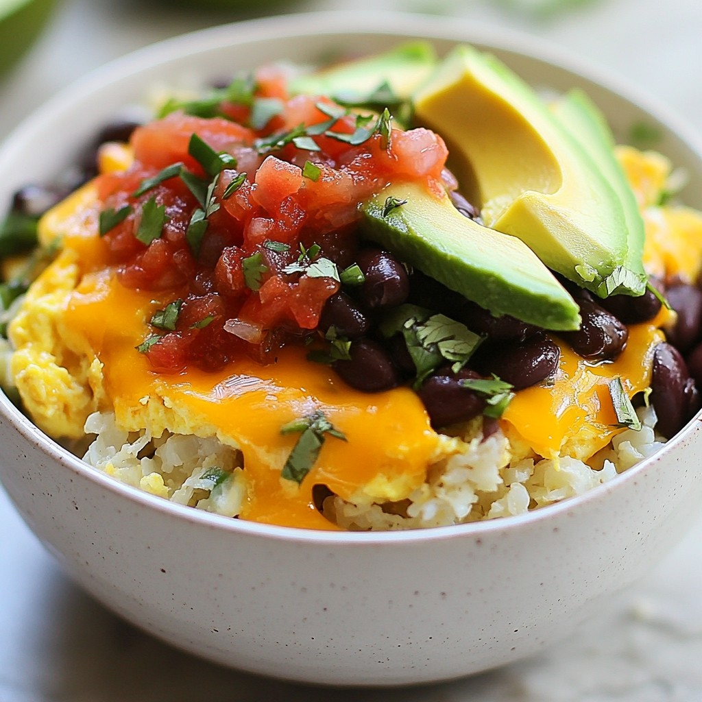 Low-Carb Breakfast Burrito Bowl Tasty and Simple Meal
