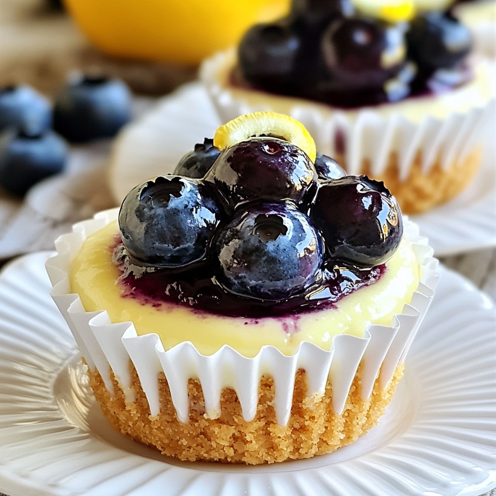 Mini Blueberry Lemon Cheesecakes Tasty and Simple Treat