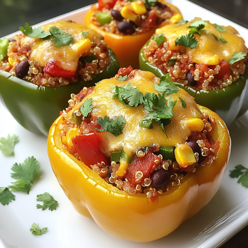 Veggie Stuffed Bell Peppers Quick and Flavorful Meal