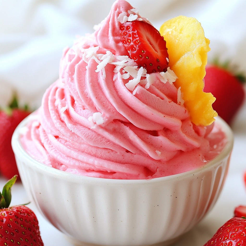Homemade Strawberry Dole Whip Delightful Frozen Treat