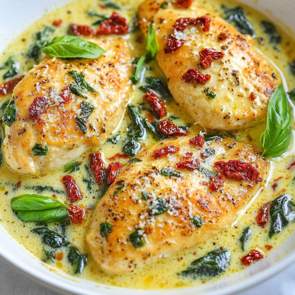 Creamy Garlic Tuscan Chicken Rich and Simple Recipe