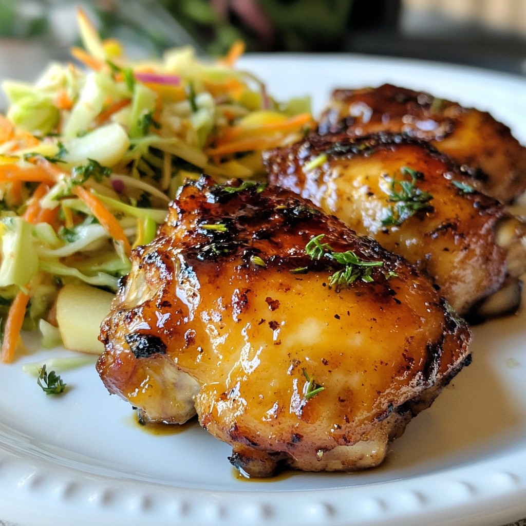 Sticky Apple Cider Chicken with Autumn Slaw Delight