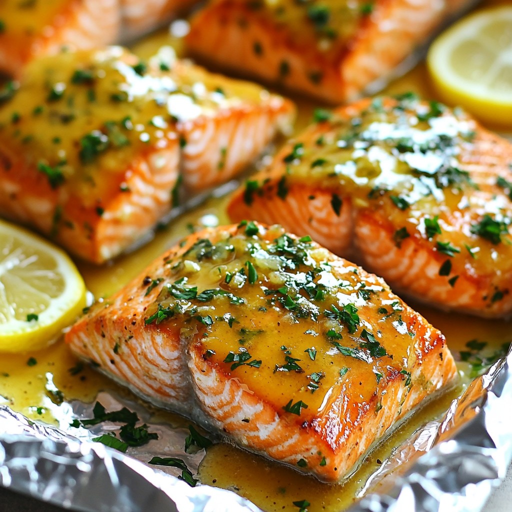 Honey Garlic Butter Salmon in Foil Simple Delight