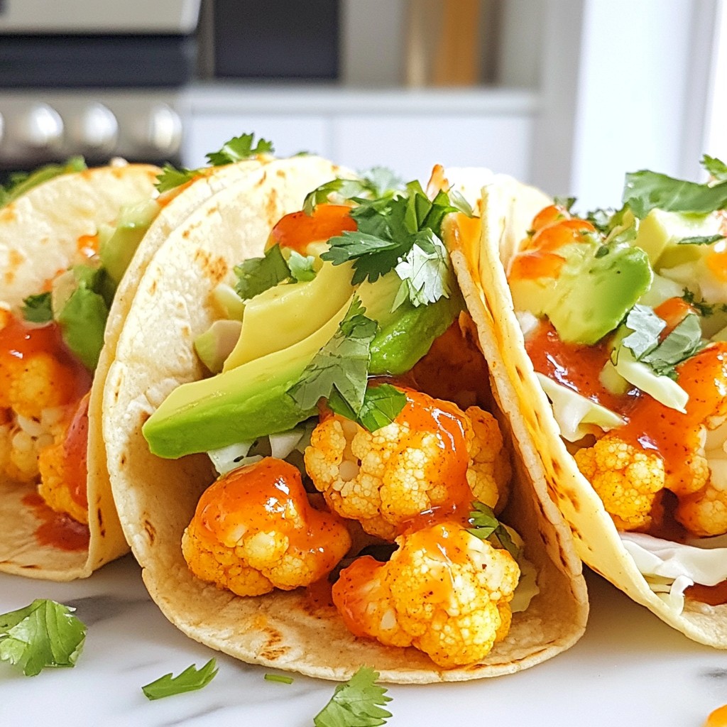 Buffalo Cauliflower Tacos Flavorful and Easy Recipe