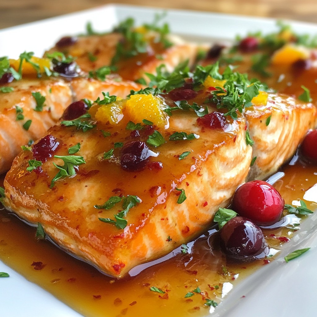 Cranberry Orange Glazed Salmon Flavorful and Easy Recipe