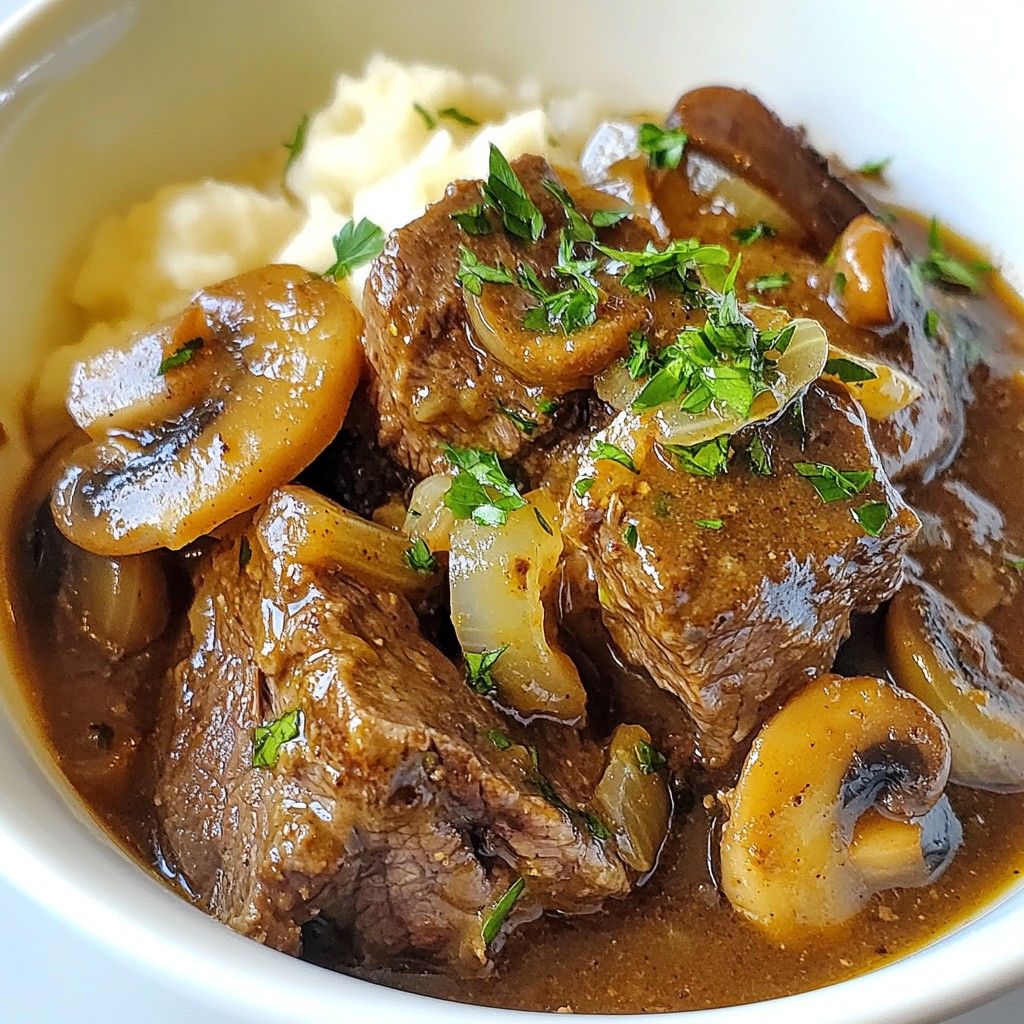 Crockpot Beef Tips and Gravy Tasty and Simple Meal