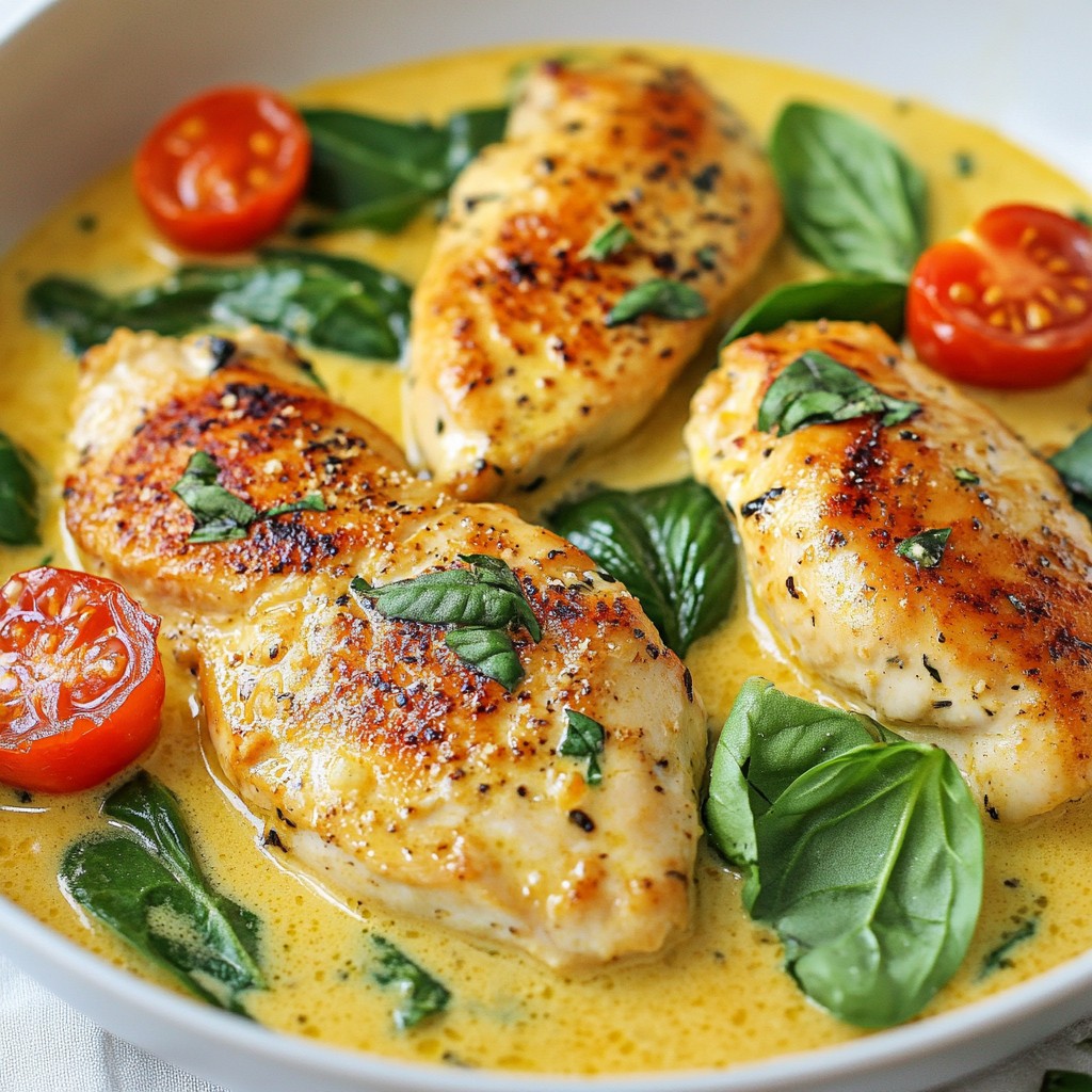 One-Pot Creamy Tuscan Chicken Easy Dinner Recipe