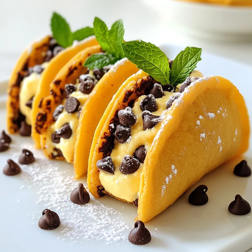 Cheesecake Cookie Dough Tacos Delightful Sweet Treat