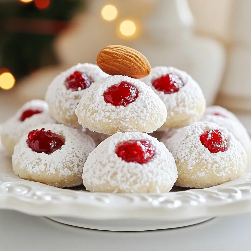 Raspberry Almond Snowball Cookies Easy and Tasty Treat